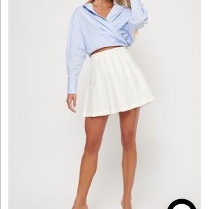 Dynamite White Pleated Tennis Skirt